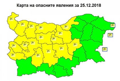 Жълт код за силен вятър в Старозагорско