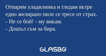 Отварям хладилника и гледам вътре...