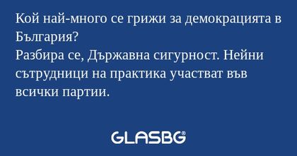 Кой най-много се грижи за демокрацията...