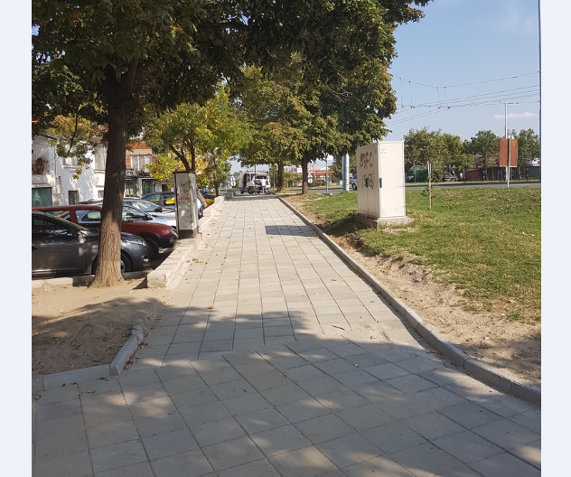 Нови тротоари изградиха на улица „Просвета“ в район „Източен“ (СНИМКИ)