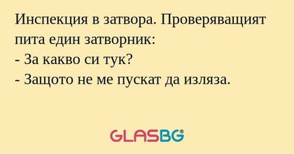 Инспекция в затвора. Проверяващият...