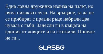 Една ловна дружинка излиза на излет...