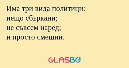 Има три вида политици: нещо сбъркани...