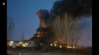 Гори цех във Войводиново СНИМКА