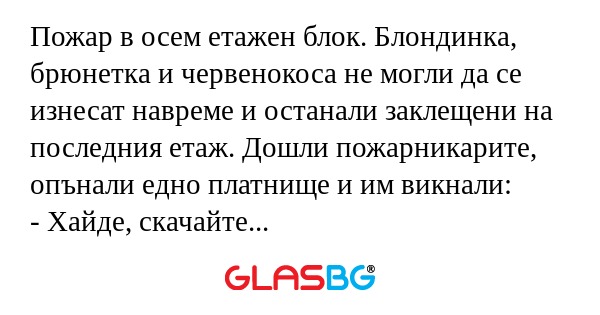 Пожар в осем етажен блок. Блондинка...