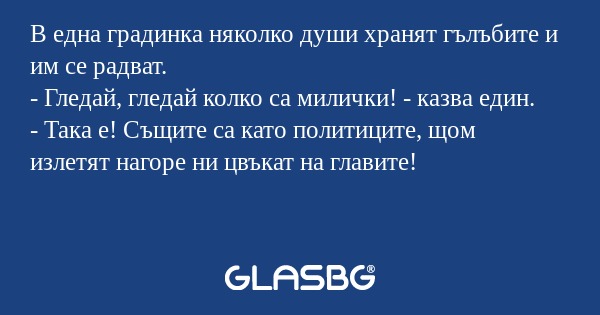 В една градинка няколко души хранят...