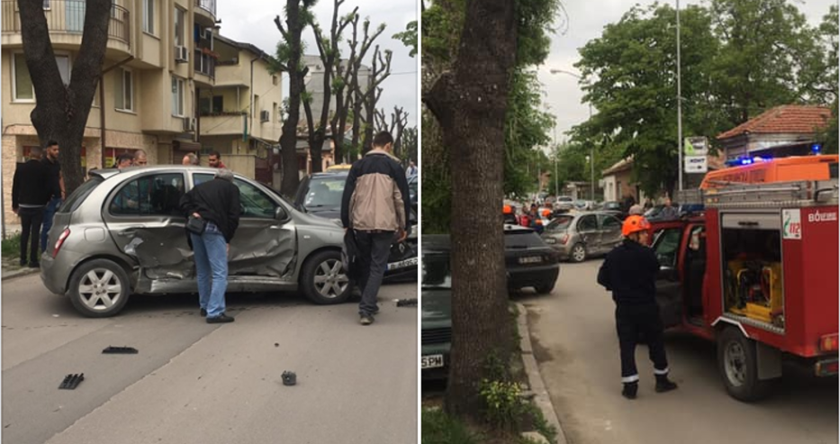 От последните минути! Катастрофа в центъра на Варна! Кола е смачкана...(снимки)