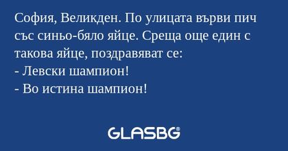 София, Великден. По улицата върви...