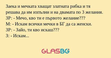 Заека и мечката хващат златната...