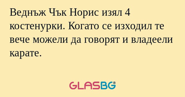 Веднъж Чък Норис изял 4 костенурки...
