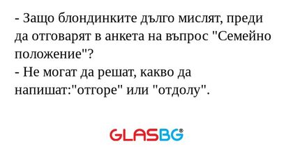 Защо блондинките дълго мислят...