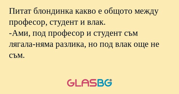 Питат блондинка какво е общото...
