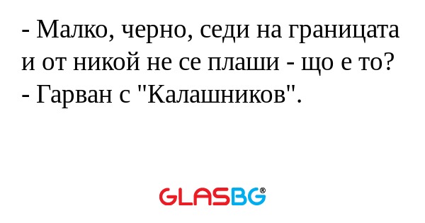 Малко, черно, седи на границата...