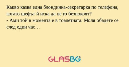 Какво казва една блондинка-секретарка...