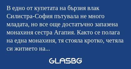 В едно от купетата на бързия влак...