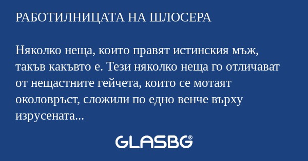 РАБОТИЛНИЦАТА НА ШЛОСЕРА Няколко...