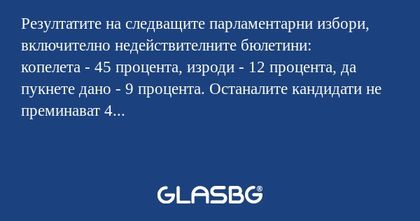 Резултатите на следващите парламентарни...