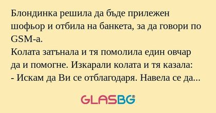 Блондинка решила да бъде прилежен...