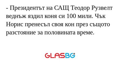 Президентът на САЩ Теодор Рузвелт...