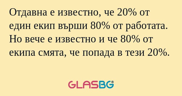 Отдавна е известно, че 20% от един...