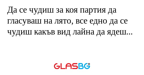 Да се чудиш за коя партия да гласуваш...