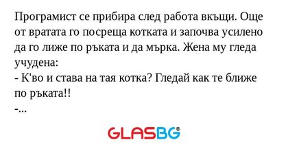 Програмист се прибира след работа...