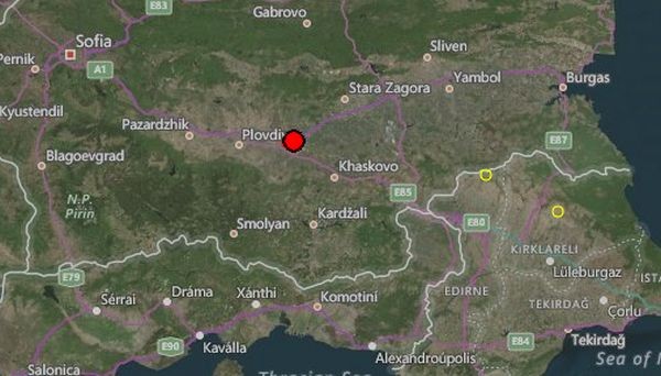 Земетресение близо до Пловдив