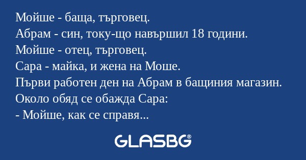 Мойше - баща, търговец. Абрам...