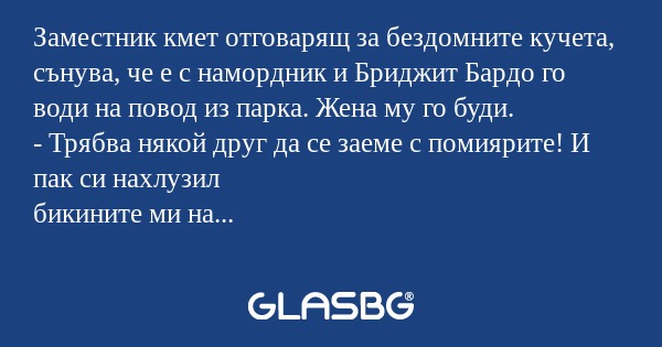 Заместник кмет отговарящ за бездомните...