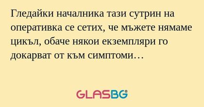 Гледайки началника тази сутрин...