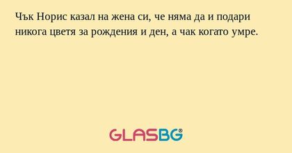 Чък Норис казал на жена си, че...
