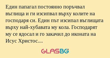 Един папагал постоянно поръчвал...
