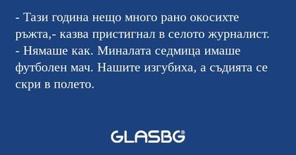 Тази година нещо много рано окосихте...