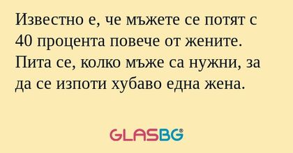 Известно е, че мъжете се потят...
