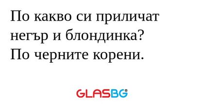 По какво си приличат негър и блондинка...