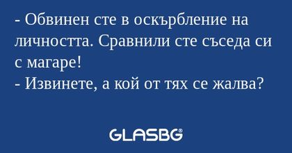 Обвинен сте в оскърбление на...