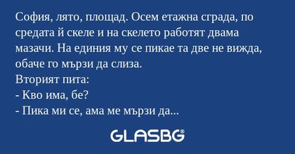 София, лято, площад. Осем етажна...