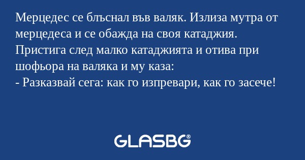 Мерцедес се блъснал във валяк...