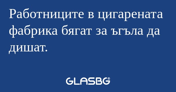 Работниците в цигарената фабрика...