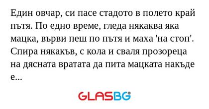 Един овчар, си пасе стадото в полето...