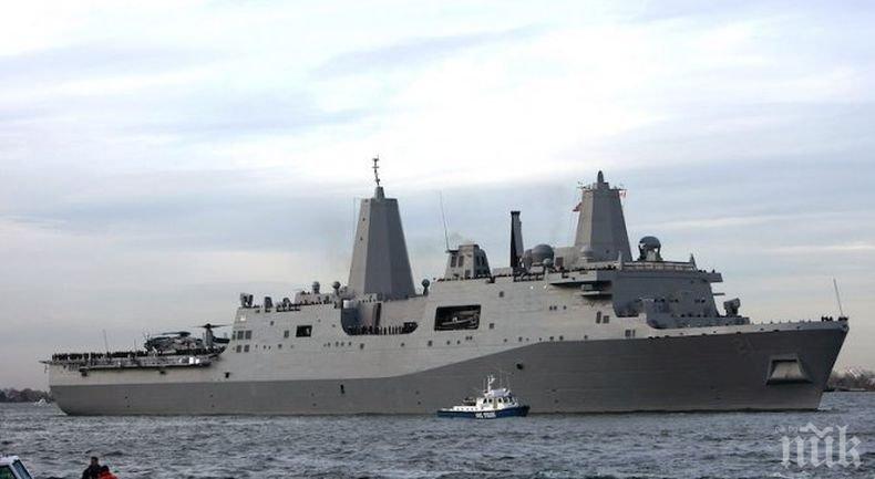 АТРАКЦИЯ! Бързоходен десантен кораб на САЩ премина през Черно море
