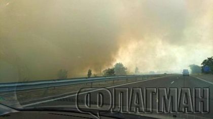 Внимание, шофьори! Огнена стихия до магистрала