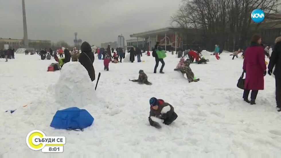 1200 ентусиасти правиха снежни човеци в Москва