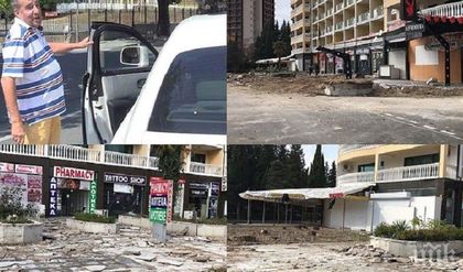 Мастит бизнесмен с дъщеря моделка разграбва общински тротоари в Слънчев бряг