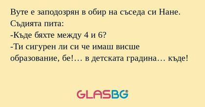 Вуте е заподозрян в обир на съседа...