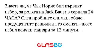 Знаете ли, че Чък Норис бил първият...