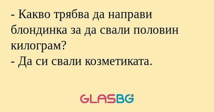 Какво трябва да направи блондинка...