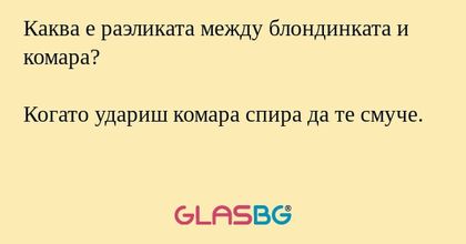 Каква е раэликата между блондинката...