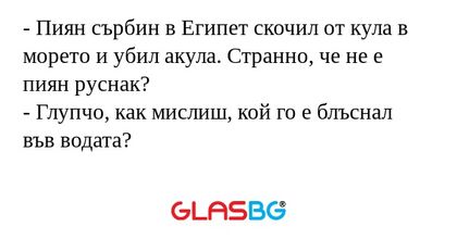 Пиян сърбин в Египет скочил от...