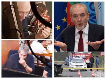 Местан на бар след кървавата катастрофа със загиналото бебе. Вижте кой му прави компания (ПАПАРАШКИ СНИМКИ)